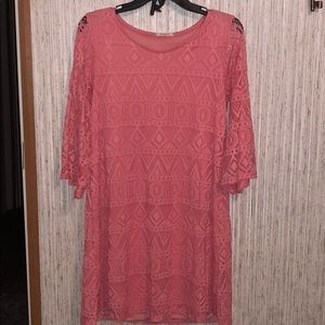 Pink lace dress